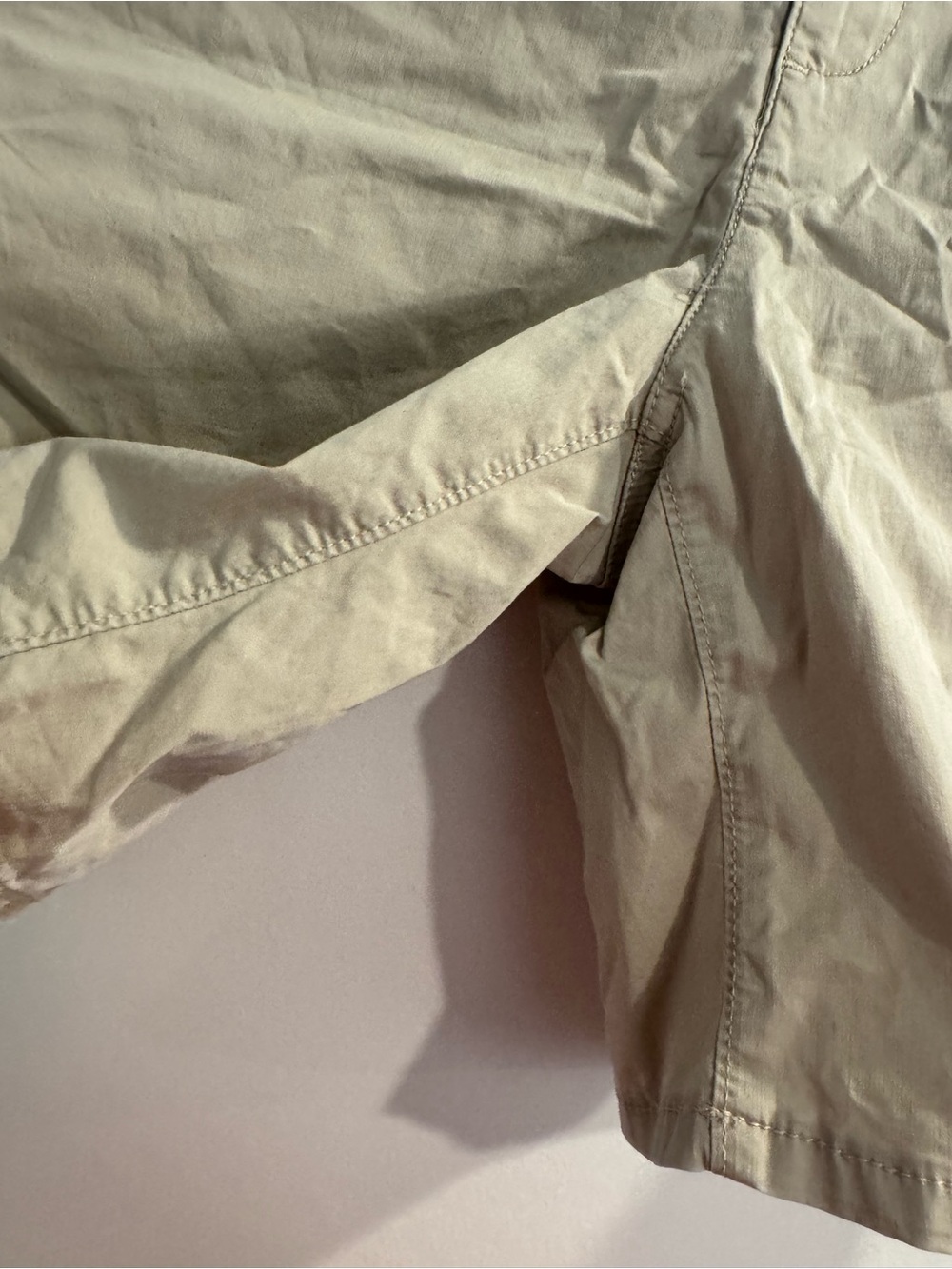 Eddie Bauer Tan Flat-Front Cotton Shorts Size 12 - Picture 2 of 6